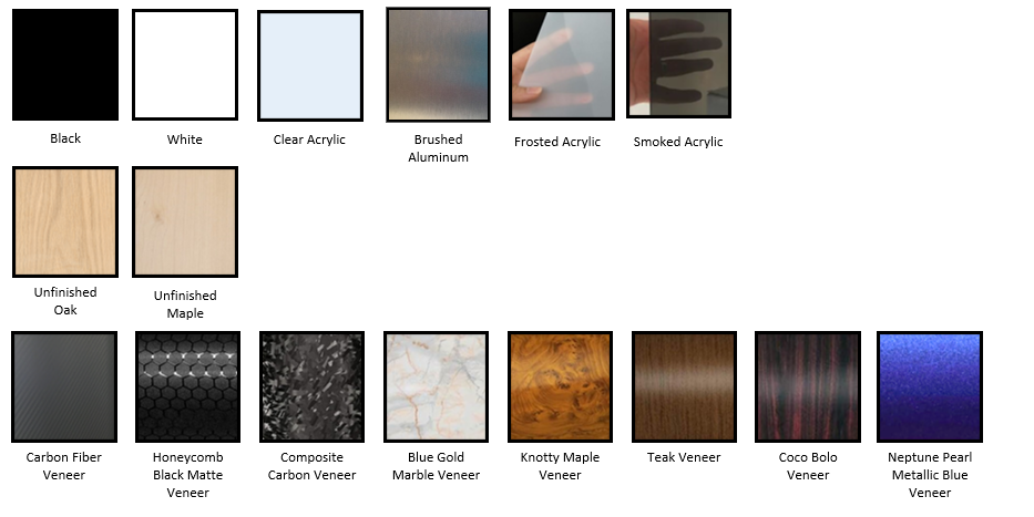 Panel Finish Options - SlideX